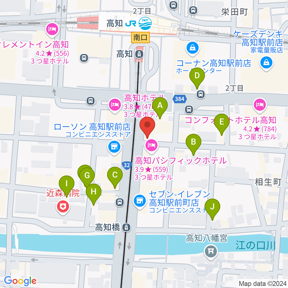 アルペジオ楽器周辺のファミレス・ファーストフード一覧地図