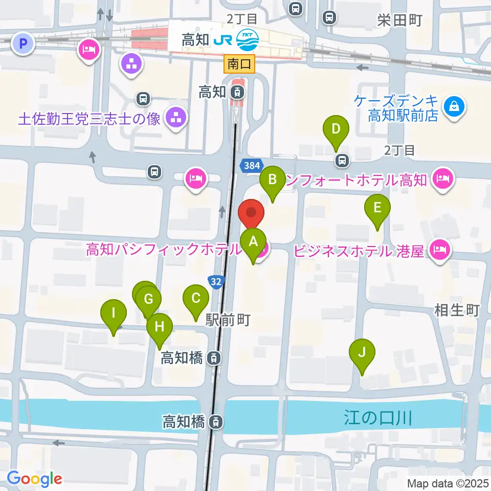 アルペジオ楽器周辺のファミレス・ファーストフード一覧地図