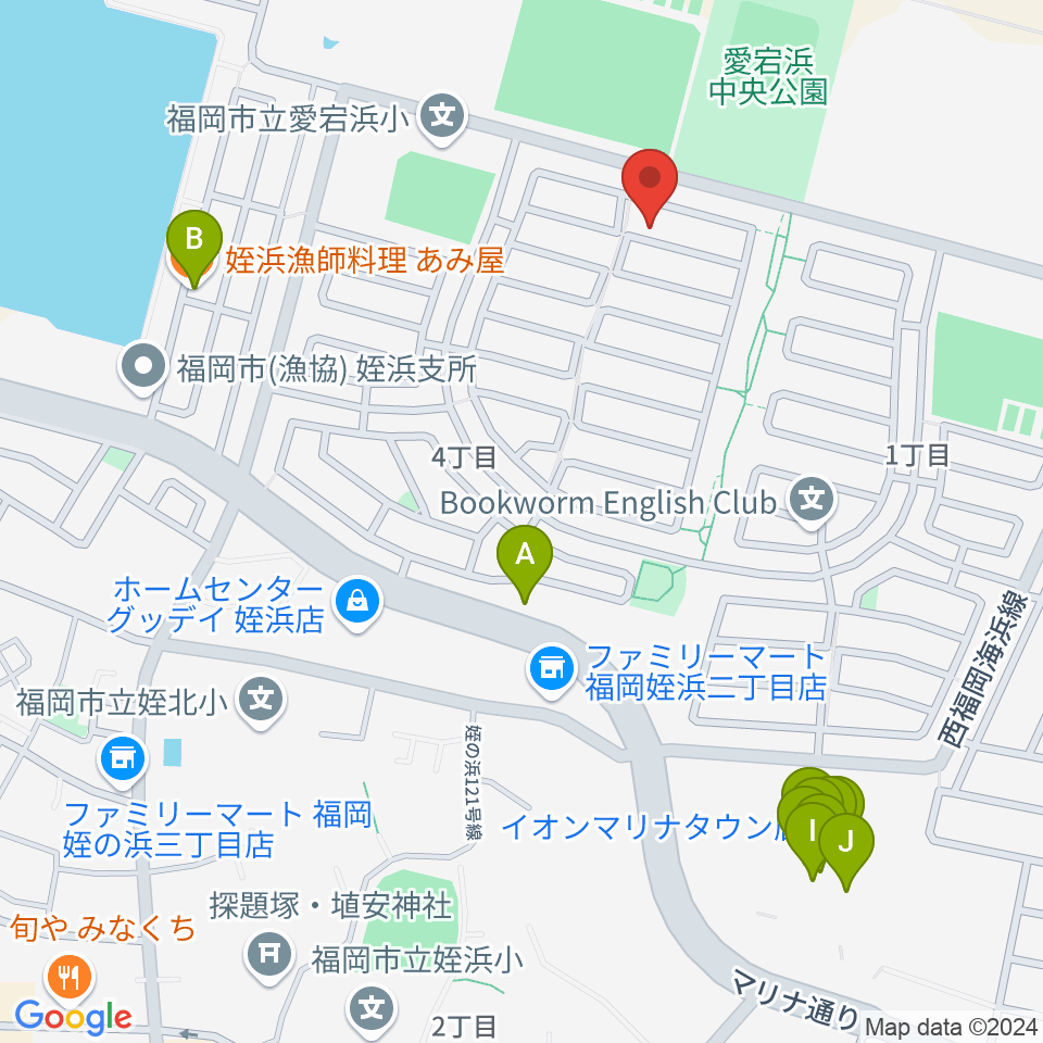 シャコンヌ福岡店周辺のファミレス・ファーストフード一覧地図