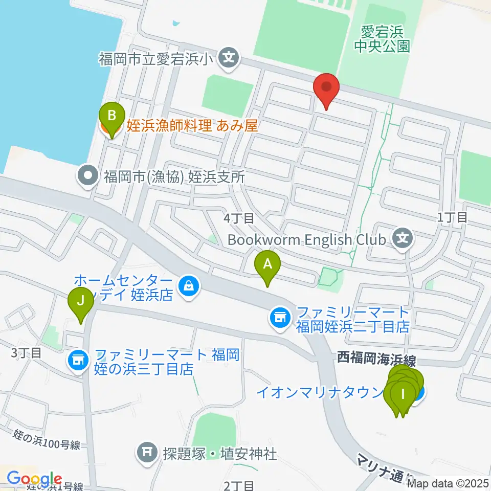 シャコンヌ福岡店周辺のファミレス・ファーストフード一覧地図