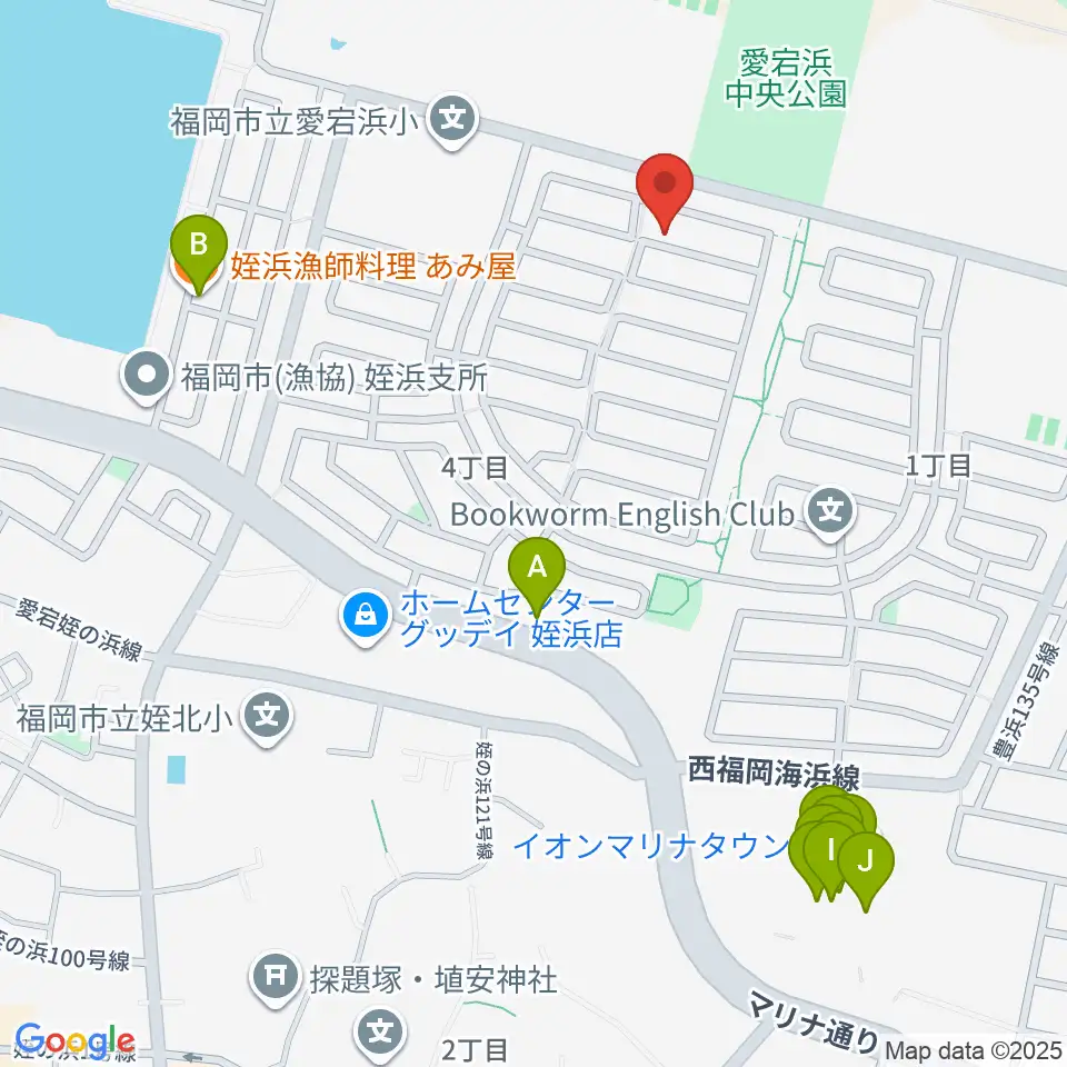 シャコンヌ福岡店周辺のファミレス・ファーストフード一覧地図