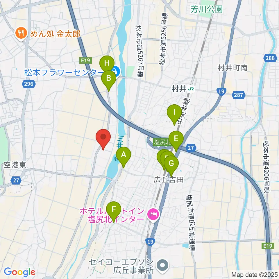 ディバイザー周辺のファミレス・ファーストフード一覧地図