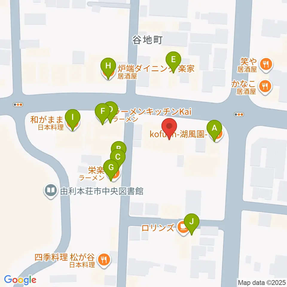 ジプシーワゴン周辺のファミレス・ファーストフード一覧地図
