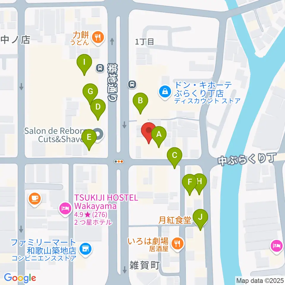 Music Land TAKE OFF周辺のファミレス・ファーストフード一覧地図