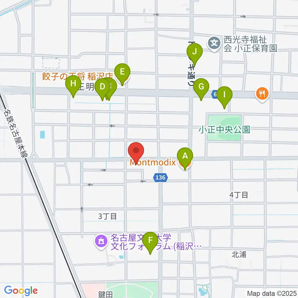 星川楽器周辺のファミレス・ファーストフード一覧地図