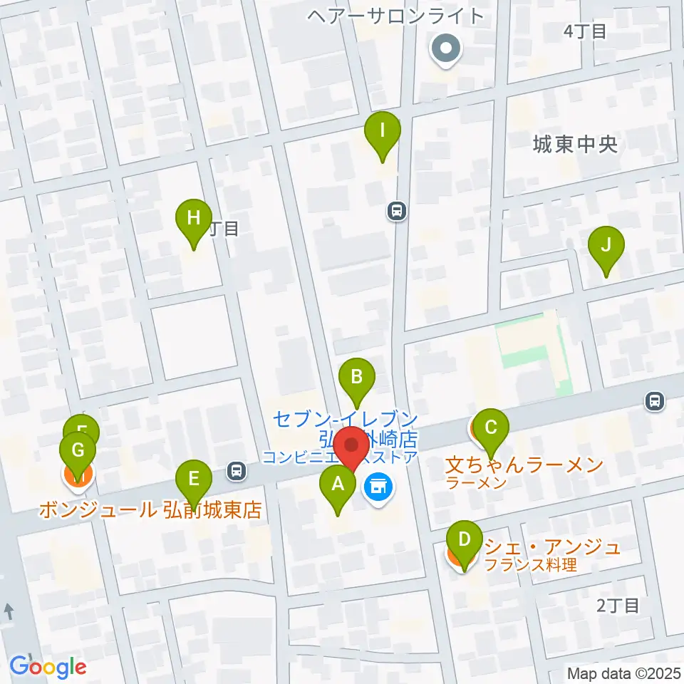 楽器のメリーゴーランド周辺のファミレス・ファーストフード一覧地図