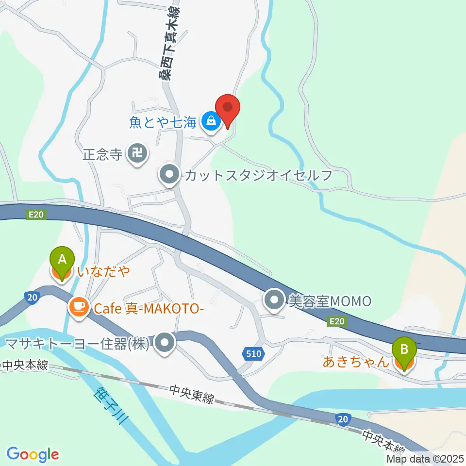 シミズピアノサービス周辺のファミレス・ファーストフード一覧地図