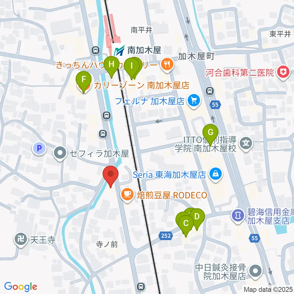 (株)マツイシ楽器店ミュージックスポットマツイシ周辺のファミレス・ファーストフード一覧地図