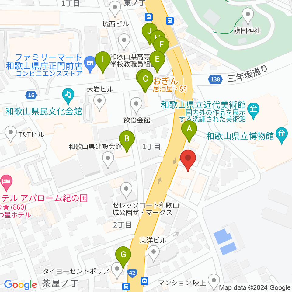 服部楽器周辺のファミレス・ファーストフード一覧地図