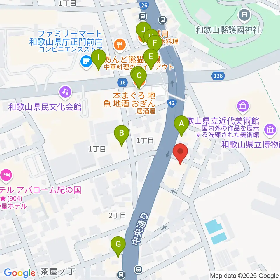 服部楽器周辺のファミレス・ファーストフード一覧地図