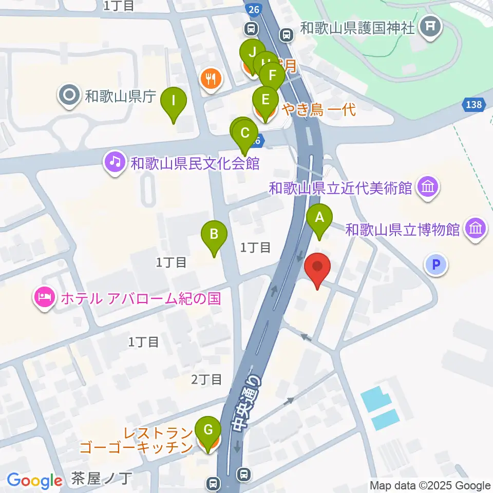服部楽器周辺のファミレス・ファーストフード一覧地図