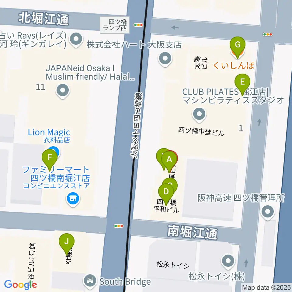 ギターリックス周辺のファミレス・ファーストフード一覧地図