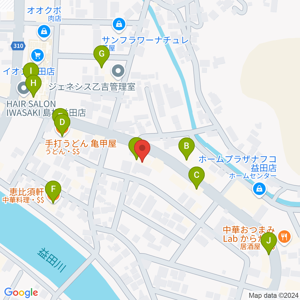 サウンド・パレット周辺のファミレス・ファーストフード一覧地図