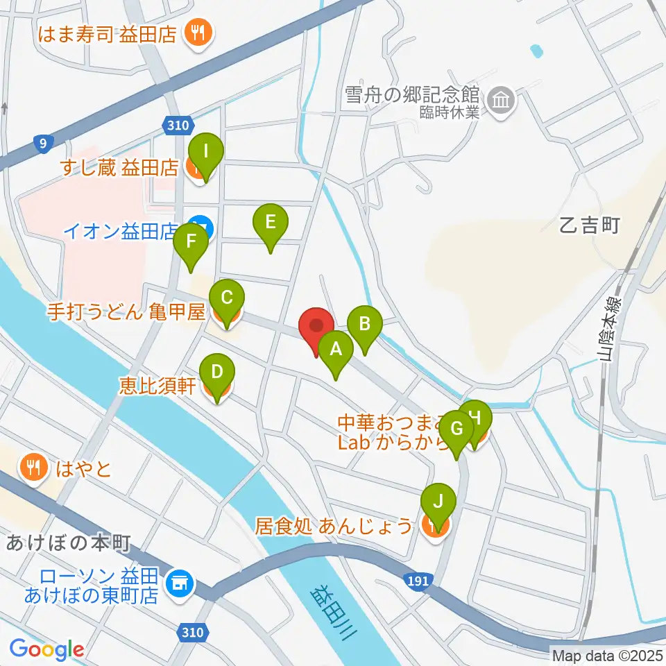 サウンド・パレット周辺のファミレス・ファーストフード一覧地図