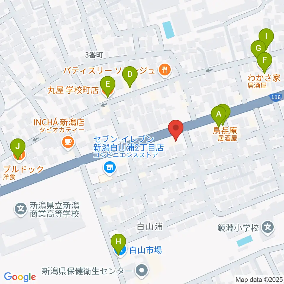 大正琴 琴源周辺のファミレス・ファーストフード一覧地図