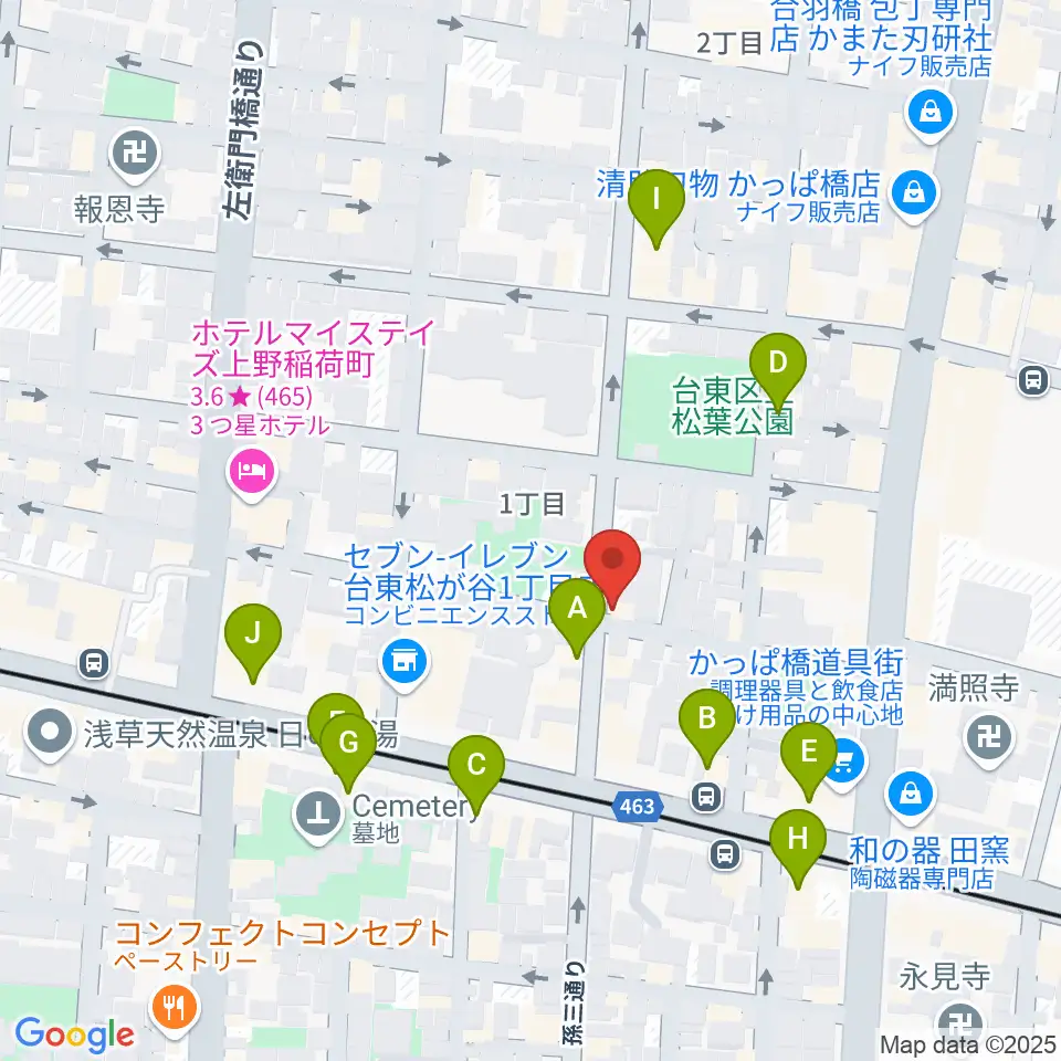 KIWAYAウクレレ周辺のファミレス・ファーストフード一覧地図