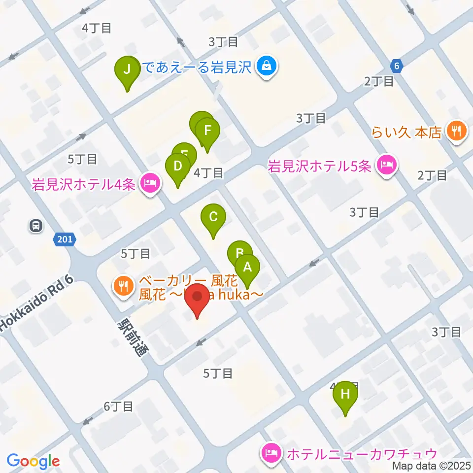 北海道教育楽器 ミュージックショップバンバン周辺のファミレス・ファーストフード一覧地図