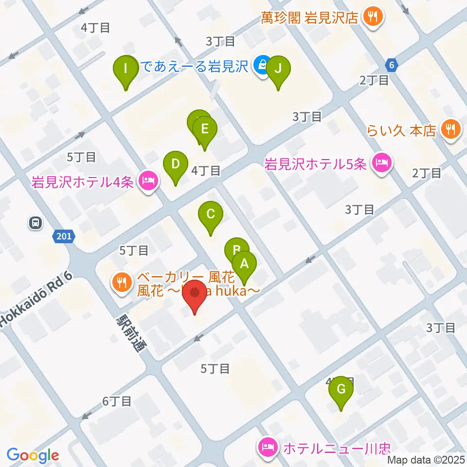 北海道教育楽器 ミュージックショップバンバン周辺のファミレス・ファーストフード一覧地図