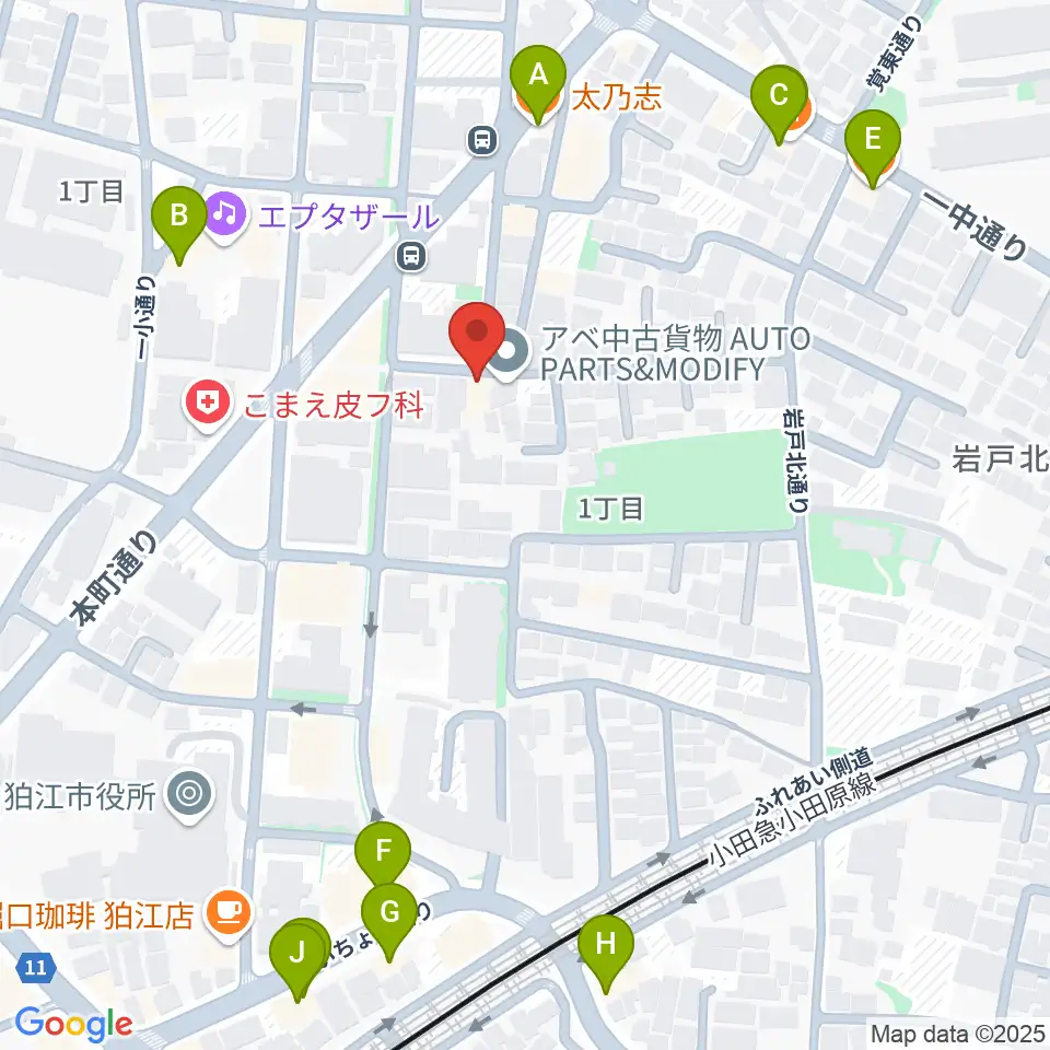 泉州尺八工房周辺のファミレス・ファーストフード一覧地図