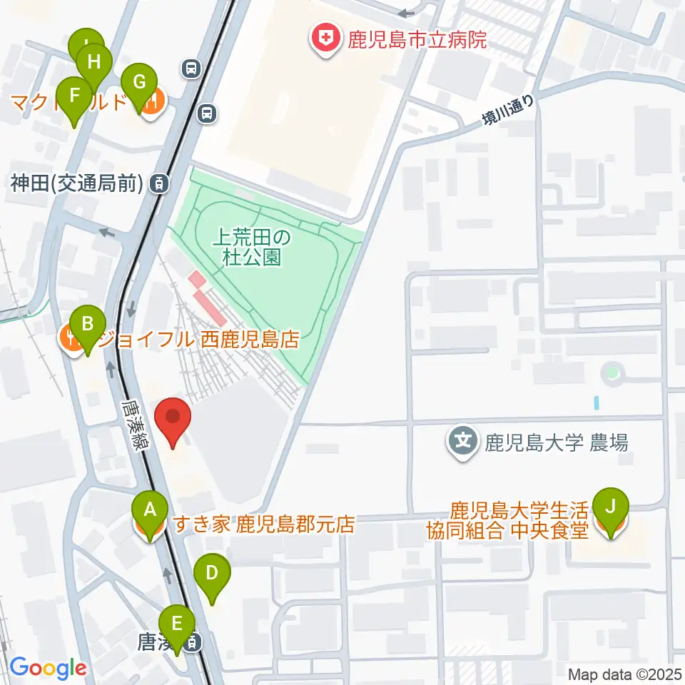 松田ピアノ友社周辺のファミレス・ファーストフード一覧地図