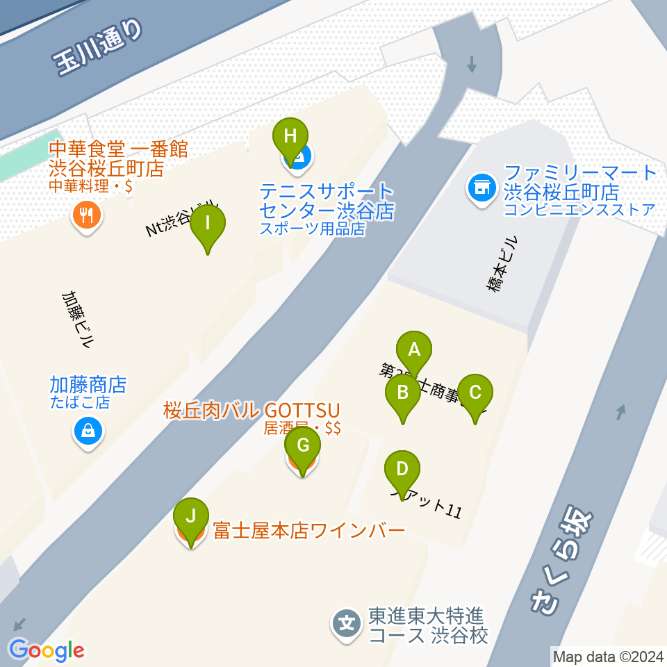 イケベ楽器店 鍵盤堂・パワーレック・パワーDJ's周辺のファミレス・ファーストフード一覧地図