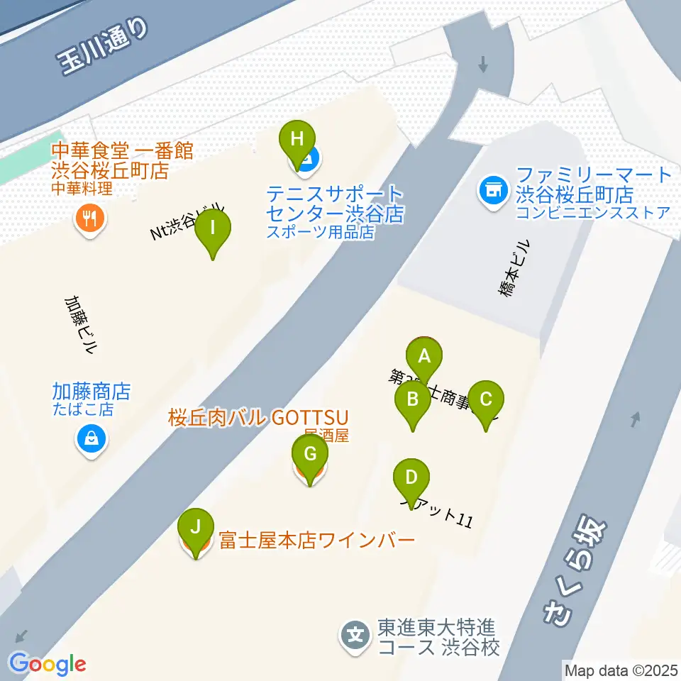 イケベ楽器店 鍵盤堂・パワーレック・パワーDJ's周辺のファミレス・ファーストフード一覧地図