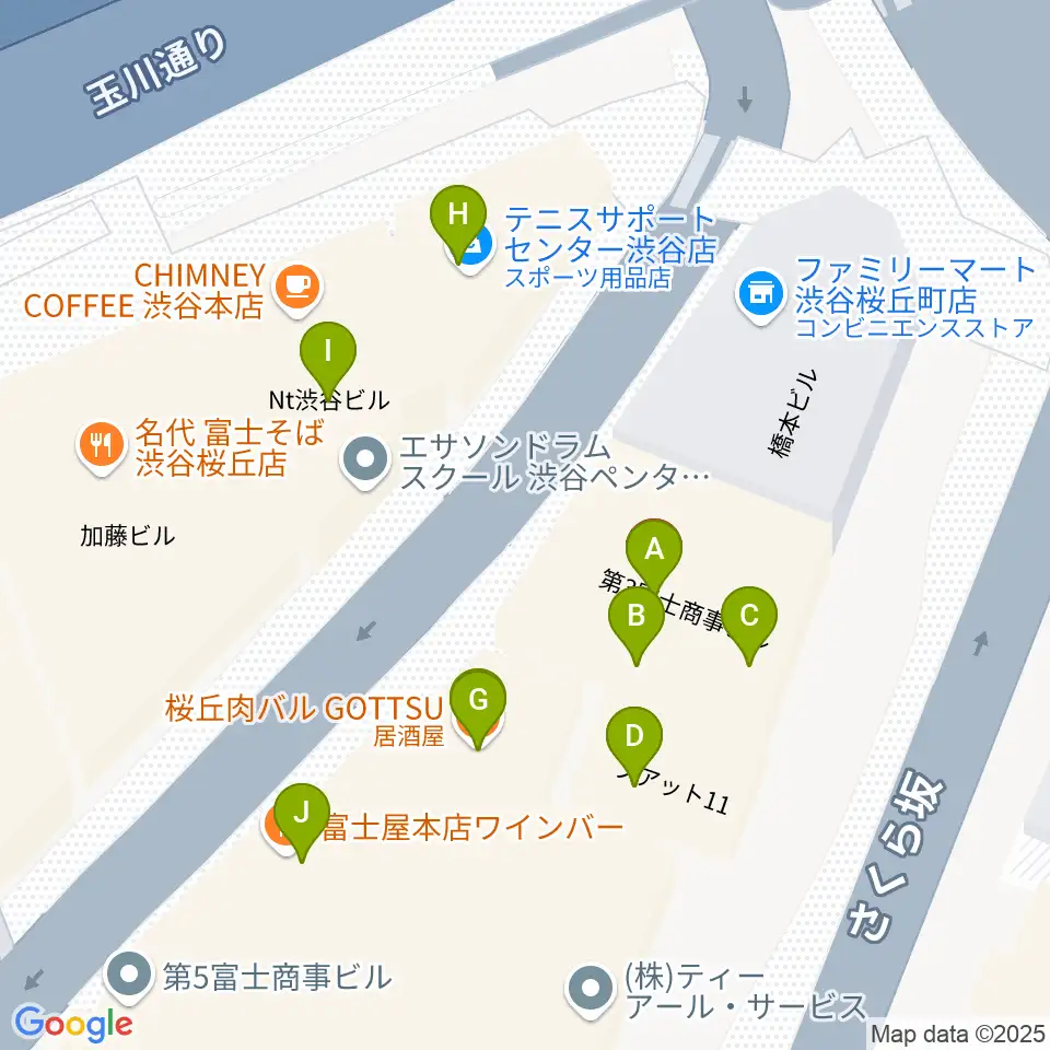 イケベ楽器店 鍵盤堂・パワーレック・パワーDJ's周辺のファミレス・ファーストフード一覧地図