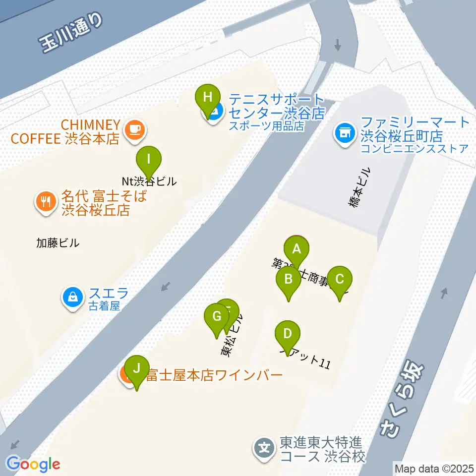 イケベ楽器店 鍵盤堂・パワーレック・パワーDJ's周辺のファミレス・ファーストフード一覧地図