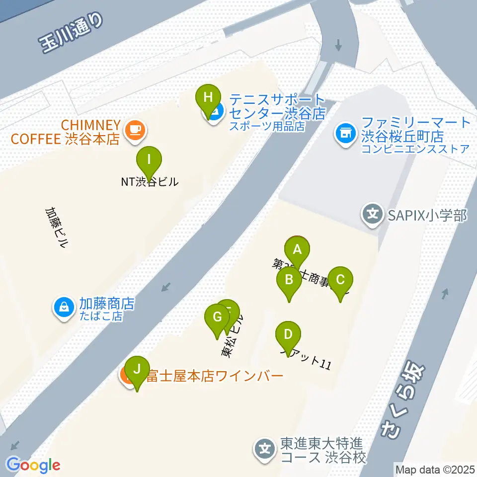 イケベ楽器店 鍵盤堂・パワーレック・パワーDJ's周辺のファミレス・ファーストフード一覧地図