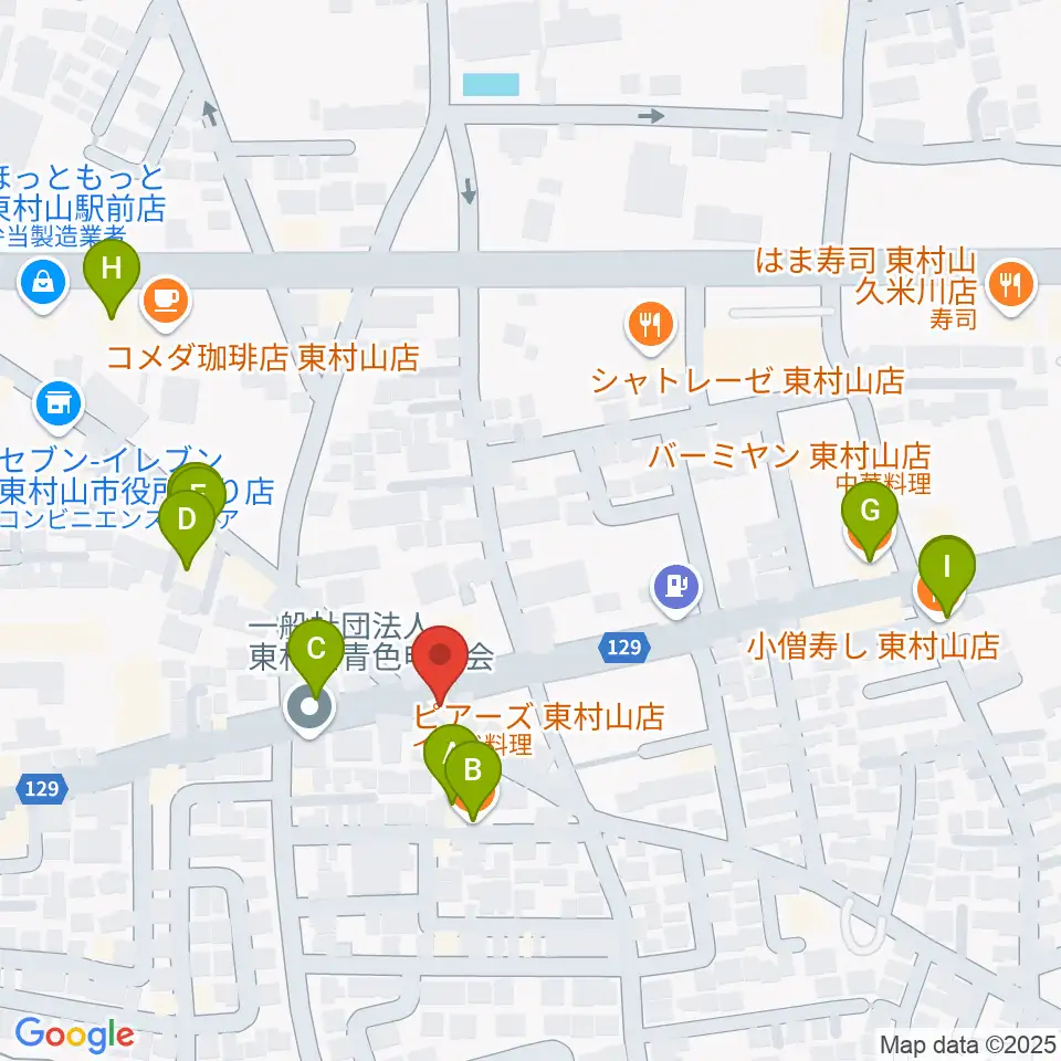 ムラコシ楽器店周辺のファミレス・ファーストフード一覧地図