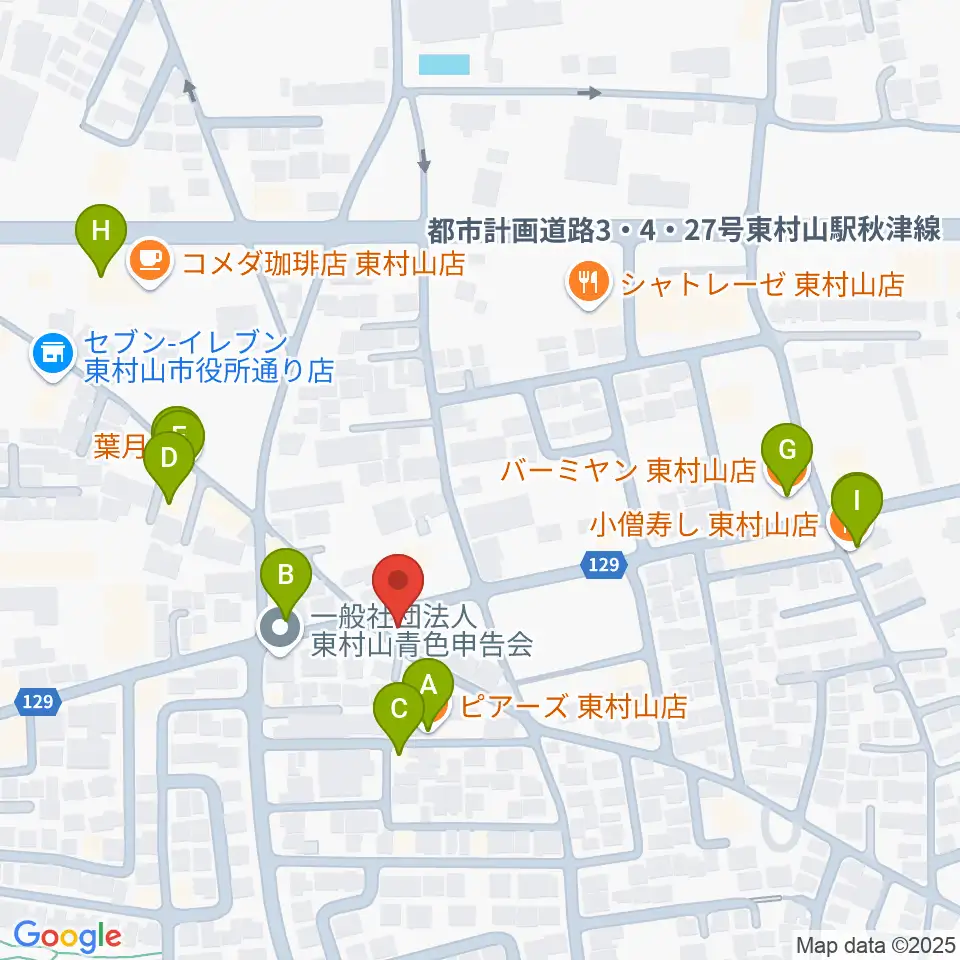 ムラコシ楽器店周辺のファミレス・ファーストフード一覧地図