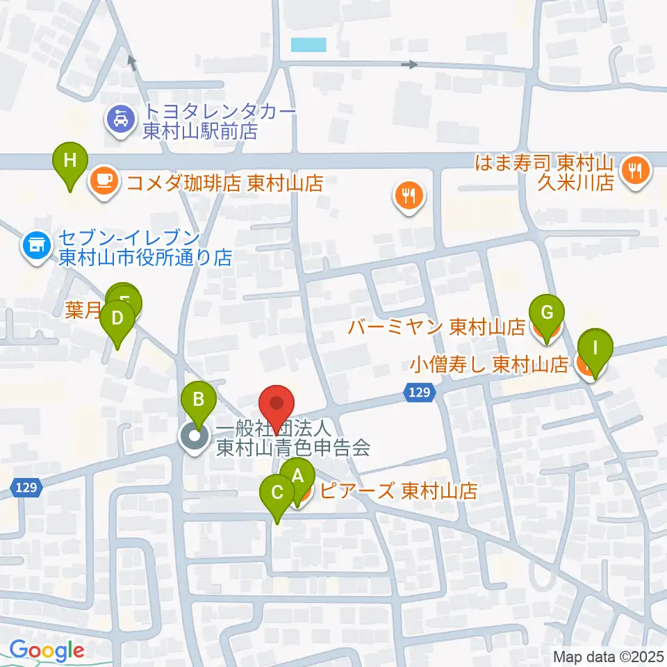 ムラコシ楽器店周辺のファミレス・ファーストフード一覧地図