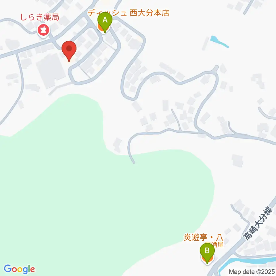 西日本弦楽器周辺のファミレス・ファーストフード一覧地図