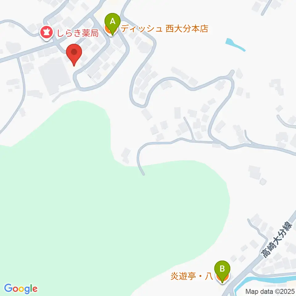 西日本弦楽器周辺のファミレス・ファーストフード一覧地図