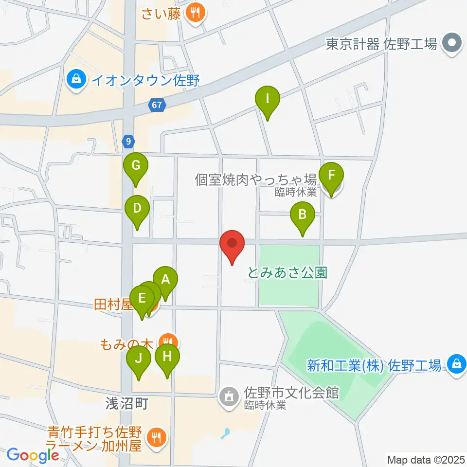 オンダ楽器周辺のファミレス・ファーストフード一覧地図