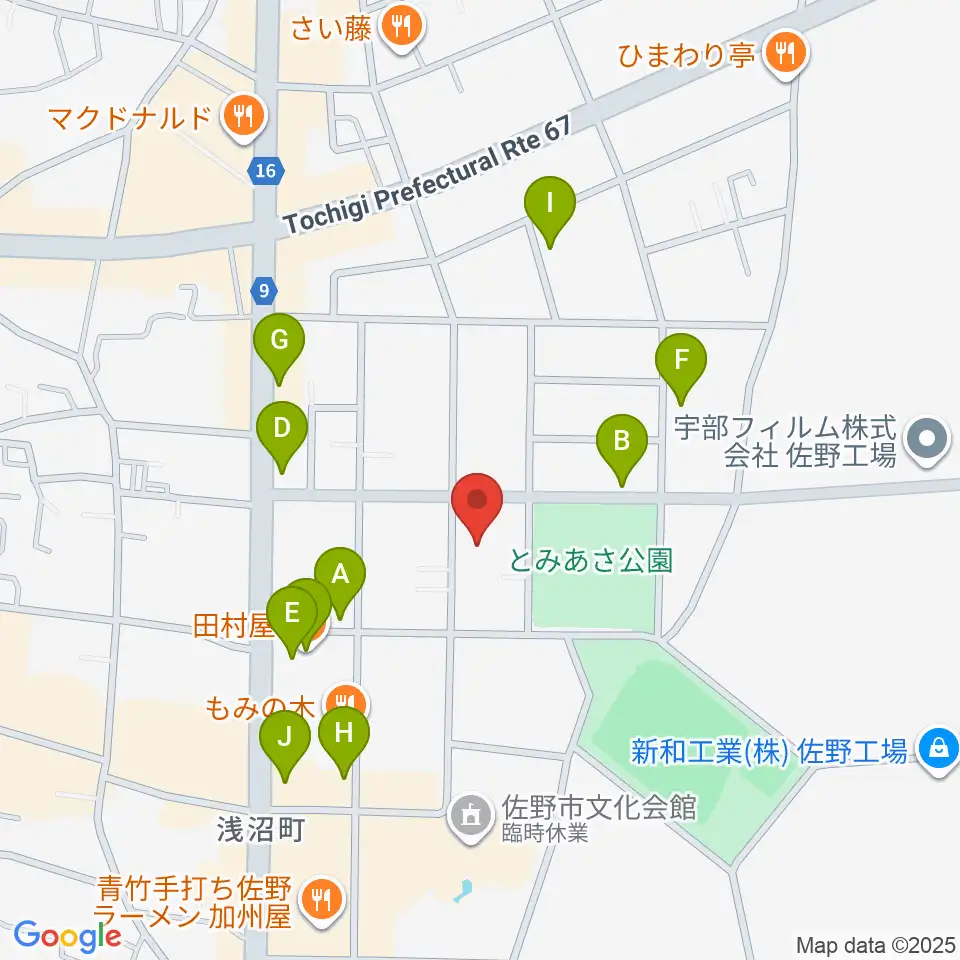 オンダ楽器周辺のファミレス・ファーストフード一覧地図