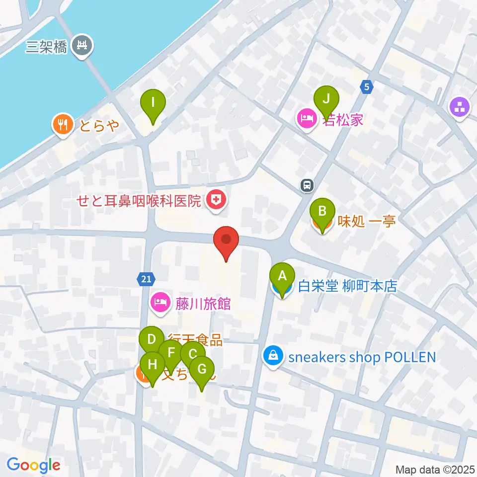 オオサカヤ 観音寺本店周辺のファミレス・ファーストフード一覧地図