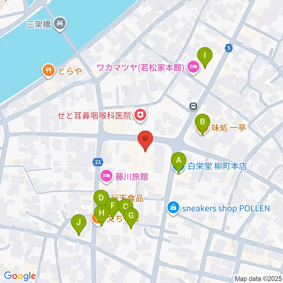 オオサカヤ 観音寺本店周辺のファミレス・ファーストフード一覧地図