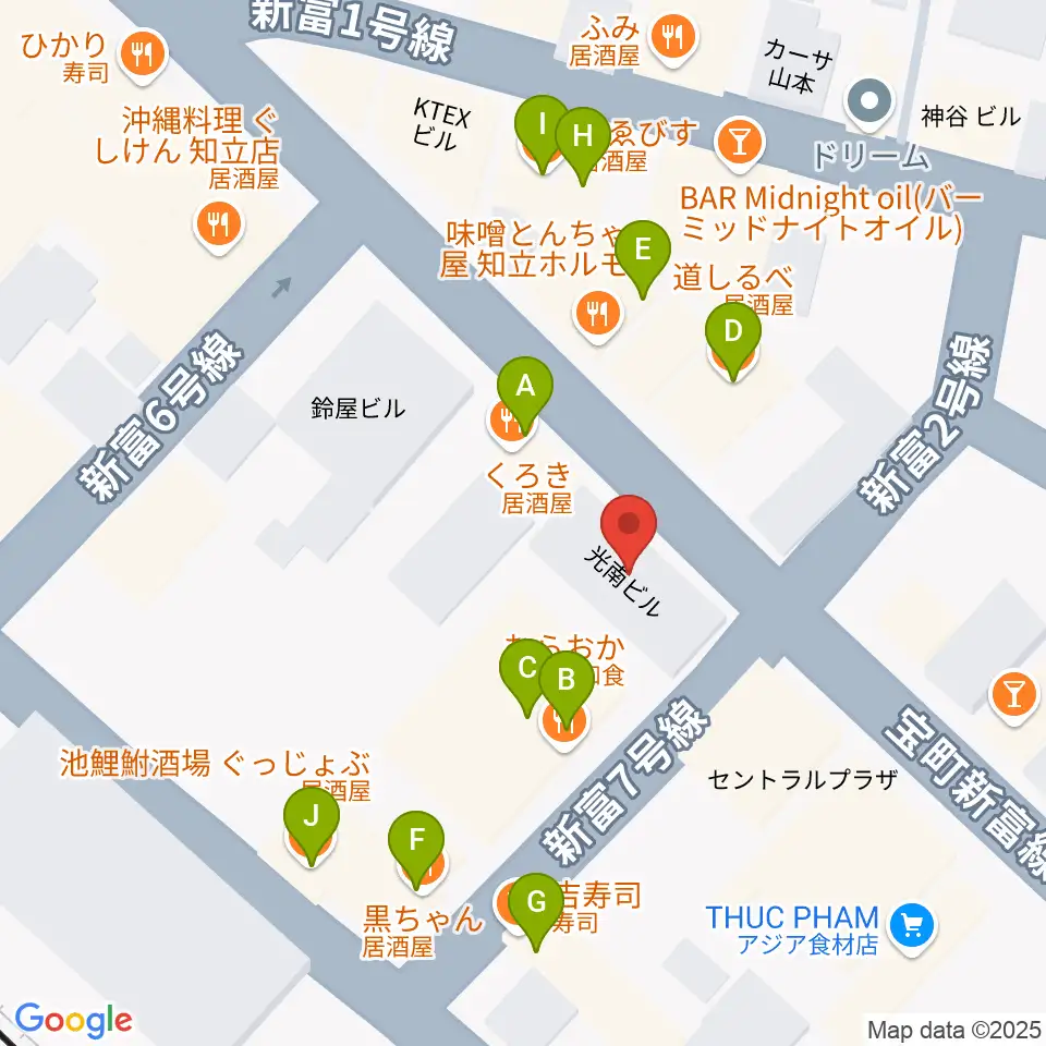 ピアノ百貨知立店周辺のファミレス・ファーストフード一覧地図