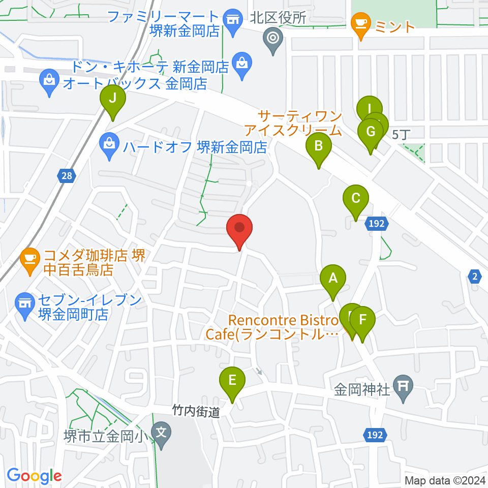 TSCカスタムショップ周辺のファミレス・ファーストフード一覧地図