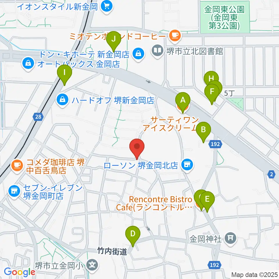 TSCカスタムショップ周辺のファミレス・ファーストフード一覧地図