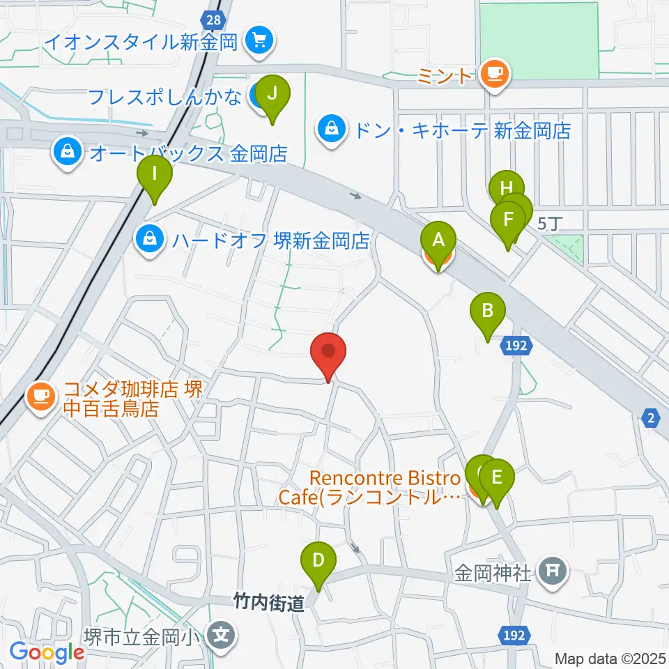 TSCカスタムショップ周辺のファミレス・ファーストフード一覧地図