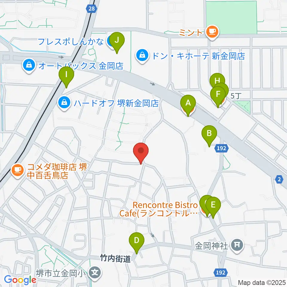 TSCカスタムショップ周辺のファミレス・ファーストフード一覧地図