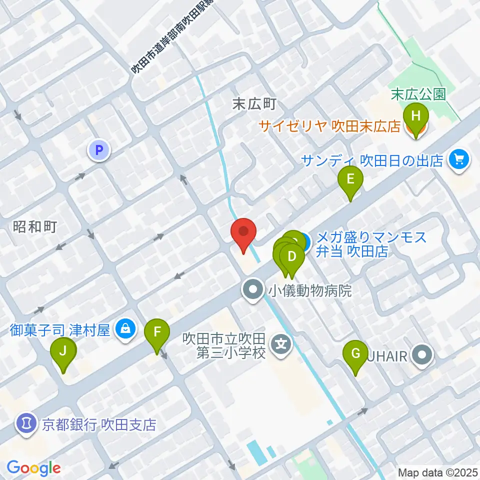 スクープクリエイションワークス周辺のファミレス・ファーストフード一覧地図