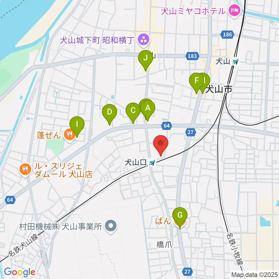 真和楽器周辺のファミレス・ファーストフード一覧地図