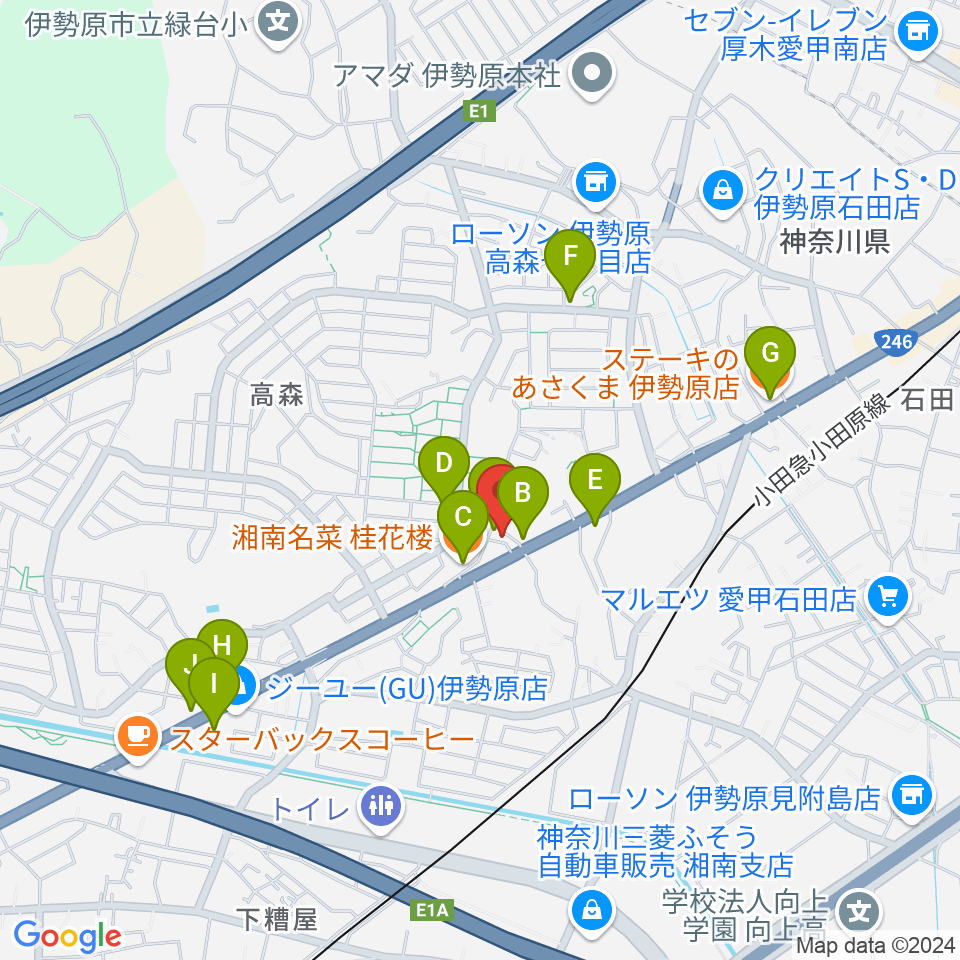 Sound Loft周辺のファミレス・ファーストフード一覧地図