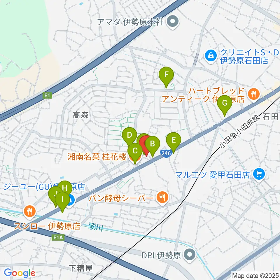 Sound Loft周辺のファミレス・ファーストフード一覧地図