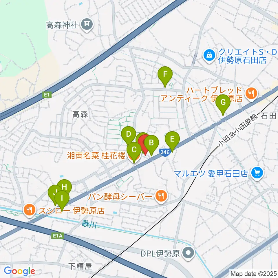 Sound Loft周辺のファミレス・ファーストフード一覧地図
