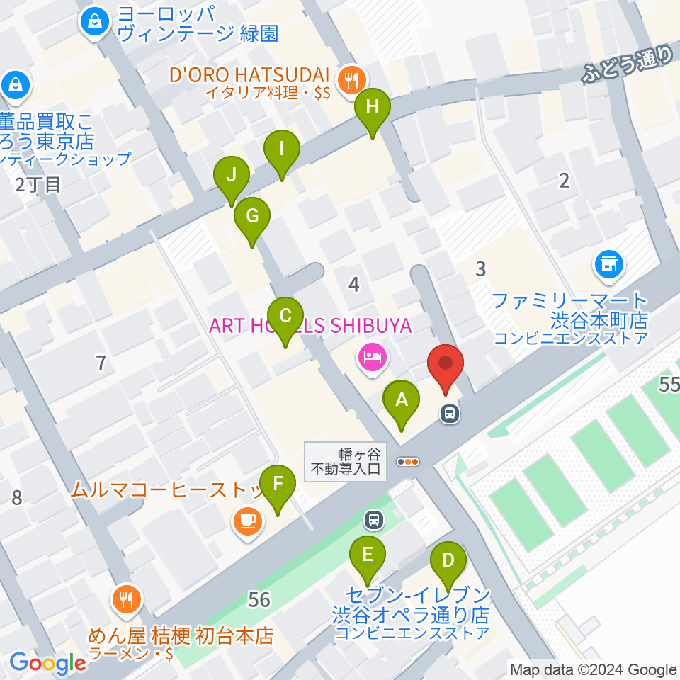 レオミュージック周辺のファミレス・ファーストフード一覧地図