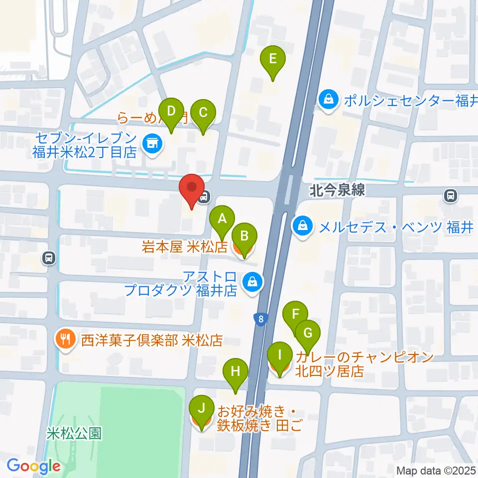 鳥山楽器周辺のファミレス・ファーストフード一覧地図